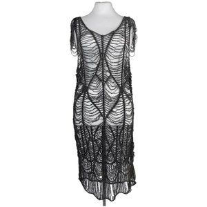 Rare All Saints Bex Dress crochet acid washed  UK12/US8